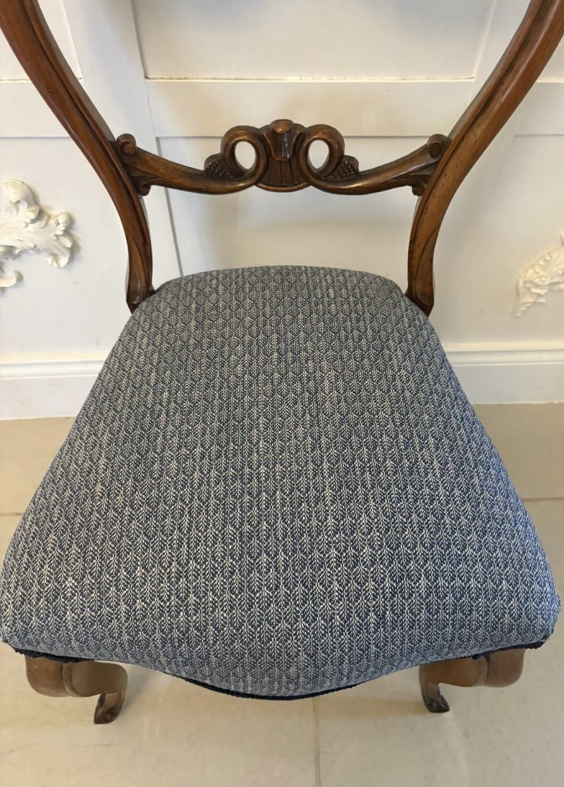 Outstanding Quality Set of Six Antique Victorian Rosewood Dining Chairs - Image 8